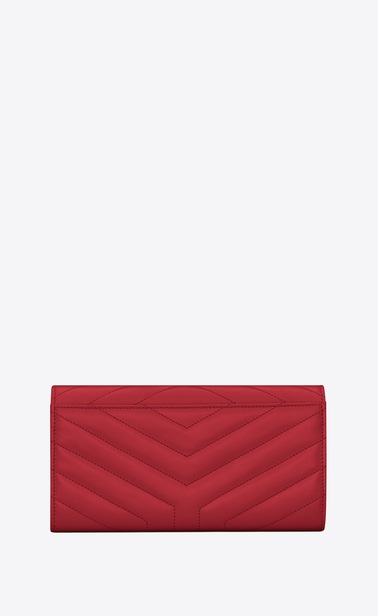 Loulou large flap wallet in matelassé "y" leather
